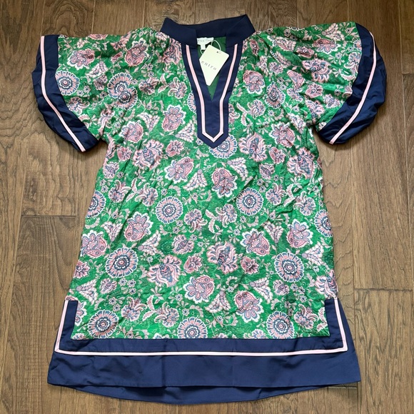 entro Dresses & Skirts - NWT Entro Floral Green and Navy Dress size large
